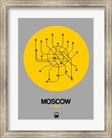 Moscow Yellow Subway Map Fine Art Print