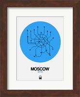 Moscow Blue Subway Map Fine Art Print