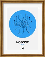 Moscow Blue Subway Map Fine Art Print