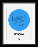 Moscow Blue Subway Map Fine Art Print