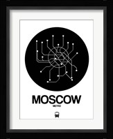 Moscow Black Subway Map Fine Art Print