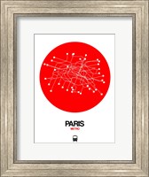 Paris Red Subway Map Fine Art Print