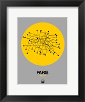 Paris Yellow Subway Map Fine Art Print