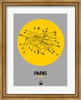 Paris Yellow Subway Map Fine Art Print