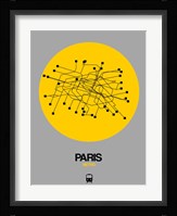 Paris Yellow Subway Map Fine Art Print
