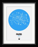 Paris Blue Subway Map Fine Art Print