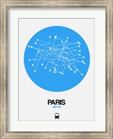 Paris Blue Subway Map Fine Art Print