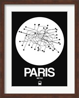 Paris White Subway Map Fine Art Print