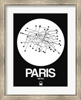 Paris White Subway Map Fine Art Print
