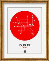 Dublin Red Subway Map Fine Art Print