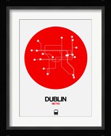 Dublin Red Subway Map Fine Art Print