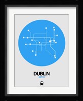 Dublin Blue Subway Map Fine Art Print