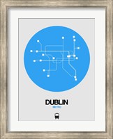 Dublin Blue Subway Map Fine Art Print