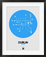 Dublin Blue Subway Map Fine Art Print