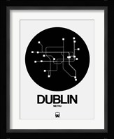 Dublin Black Subway Map Fine Art Print