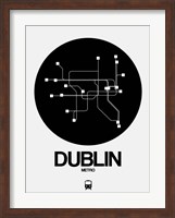 Dublin Black Subway Map Fine Art Print