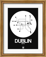 Dublin White Subway Map Fine Art Print