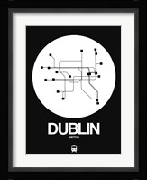 Dublin White Subway Map Fine Art Print