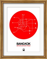 Bangkok Red Subway Map Fine Art Print