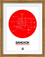 Bangkok Red Subway Map Fine Art Print