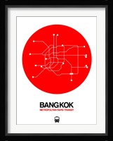 Bangkok Red Subway Map Fine Art Print