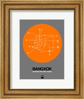 Bangkok Orange Subway Map Fine Art Print
