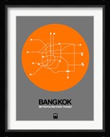Bangkok Orange Subway Map Fine Art Print