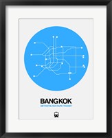 Bangkok Blue Subway Map Fine Art Print