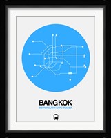 Bangkok Blue Subway Map Fine Art Print