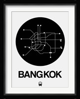 Bangkok Black Subway Map Fine Art Print