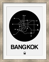 Bangkok Black Subway Map Fine Art Print