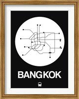 Bangkok White Subway Map Fine Art Print