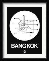 Bangkok White Subway Map Fine Art Print