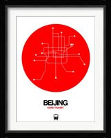 Beijing Red Subway Map Fine Art Print