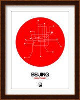 Beijing Red Subway Map Fine Art Print