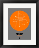 Beijing Orange Subway Map Fine Art Print