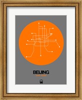 Beijing Orange Subway Map Fine Art Print