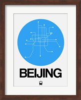 Beijing Blue Subway Map Fine Art Print