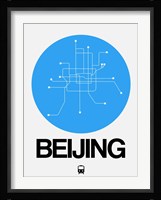Beijing Blue Subway Map Fine Art Print