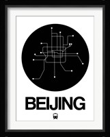 Beijing Black Subway Map Fine Art Print