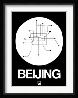 Beijing White Subway Map Fine Art Print
