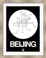 Beijing White Subway Map Fine Art Print
