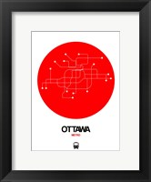 Ottawa Red Subway Map Fine Art Print