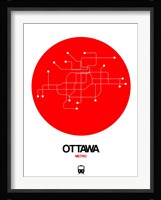 Ottawa Red Subway Map Fine Art Print