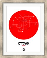 Ottawa Red Subway Map Fine Art Print