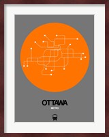 Ottawa Orange Subway Map Fine Art Print