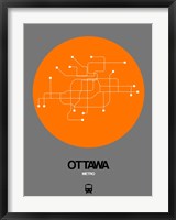 Ottawa Orange Subway Map Fine Art Print
