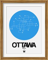 Ottawa Blue Subway Map Fine Art Print