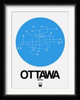 Ottawa Blue Subway Map Fine Art Print