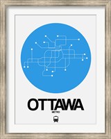 Ottawa Blue Subway Map Fine Art Print